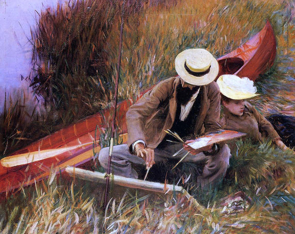  John Singer Sargent Paul Helleu Sketching with His Wife - Art Print