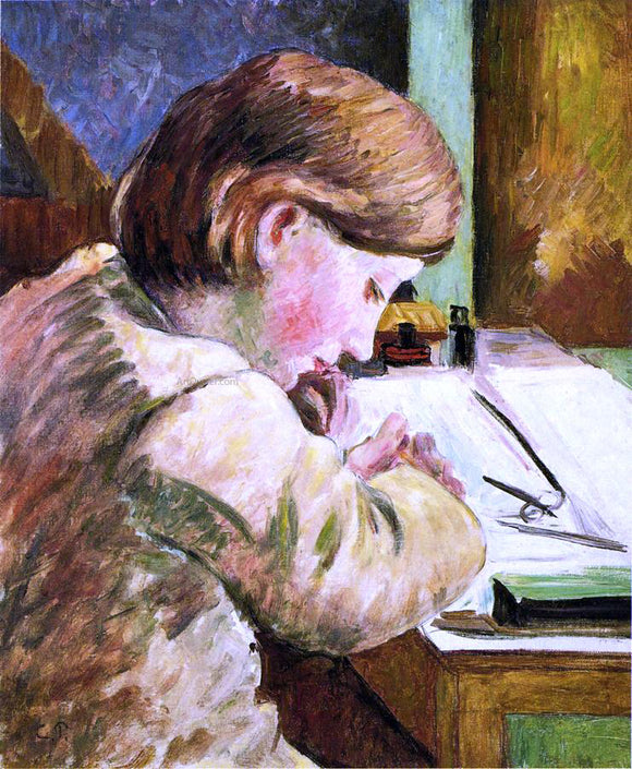  Camille Pissarro Paul Writing - Art Print