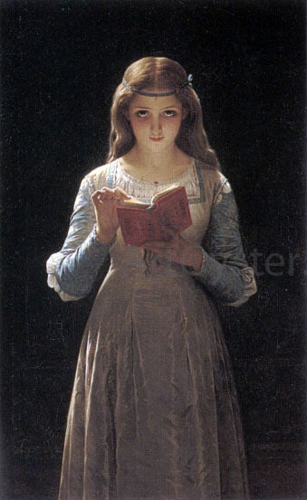  Pierre-Auguste Cot Pause for Thought - Art Print