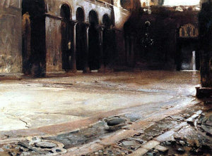  John Singer Sargent Pavement of St. Mark's - Art Print