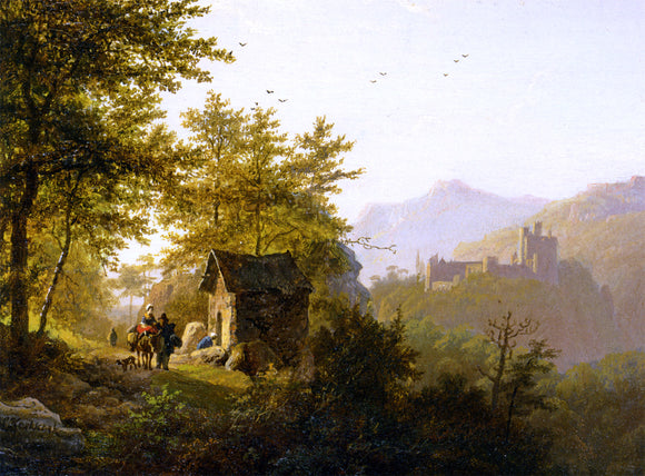  Barend Cornelis Koekkoek Paysage Montagneux Avec Chapelle - Art Print