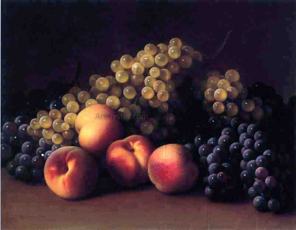  George Henry Hall Peaches and Grapes - Art Print