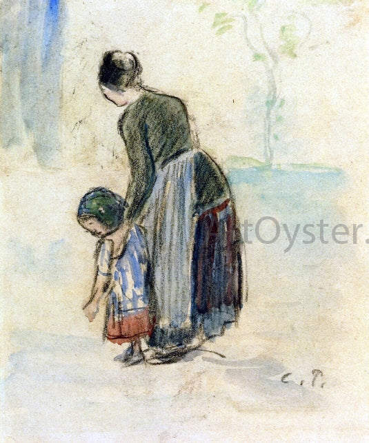  Camille Pissarro Peasant and Child - Art Print