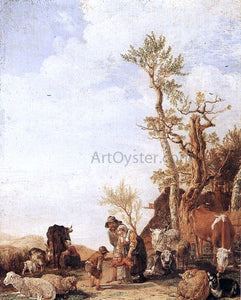  Paulus Potter Peasant Family with Animals - Art Print
