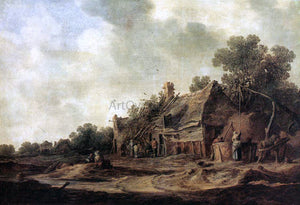  Jan Josephszoon Van Goyen Peasant Huts with a Sweep Well - Art Print