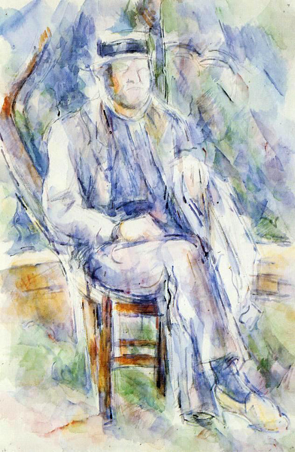  Paul Cezanne Peasant in a Straw Hat - Art Print