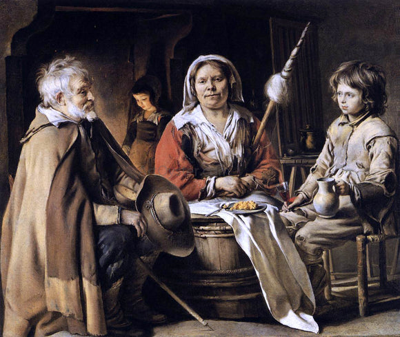  Le nain Brothers Peasant Interior - Art Print