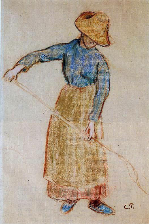  Camille Pissarro Peasant with a Pitchfork - Art Print
