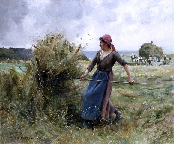  Julien Dupre Peasant with Hay - Art Print