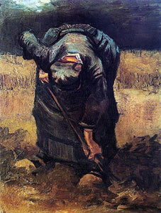  Vincent Van Gogh Peasant Woman Digging - Art Print