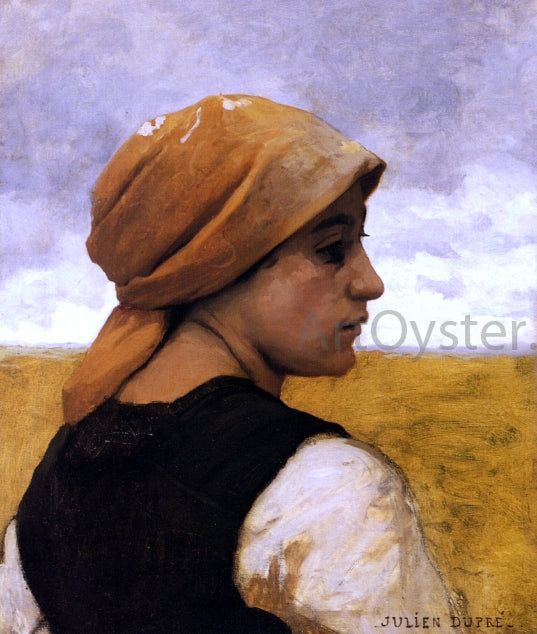  Julien Dupre Peasant Woman in Profile - Art Print