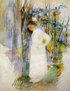  Camille Pissarro Peasant Woman Standing next to a Tree - Art Print