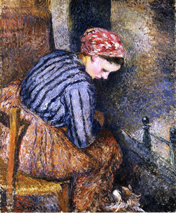  Camille Pissarro Peasant Woman Warming Herself - Art Print