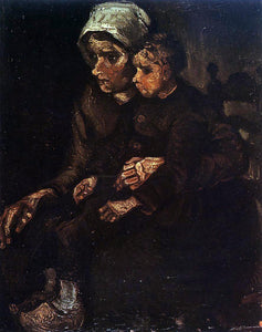  Vincent Van Gogh Peasant Woman with a Child in Her Lap - Art Print