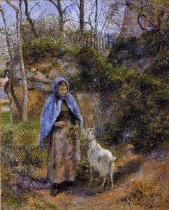  Camille Pissarro Peasant Woman with a Goat - Art Print