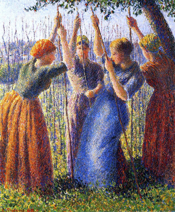  Camille Pissarro Peasant Women Planting Stakes - Art Print