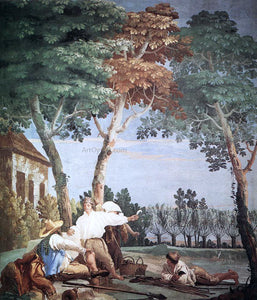  Giovanni Domenico Tiepolo Peasants at Rest - Art Print