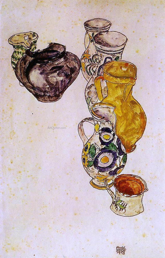  Egon Schiele Peasants' Jug - Art Print