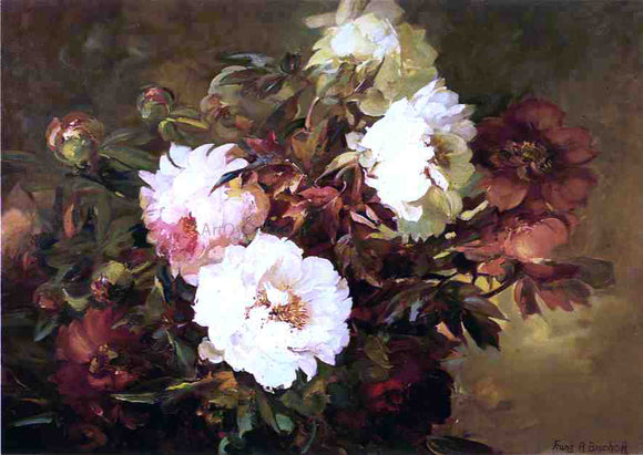  Franz Bischoff Peonies - Art Print