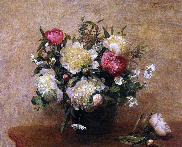  Henri Fantin-Latour Peonies - Art Print