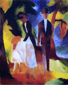  August Macke People by the Lake - Art Print