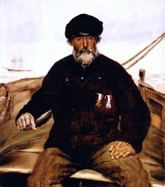  Jean-Francois Raffaelli Pere Altazin, Chief Lifeguard of Honfleur - Art Print