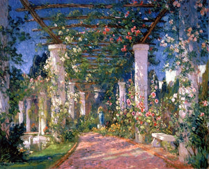  Colin Campbell Cooper A Pergola at the Hotel Samarkand, Santa Barbara - Art Print