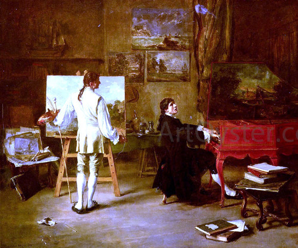  Lucien Alphonse Gros Pergolese Dans L'atelier De Joseph Vernet - Art Print