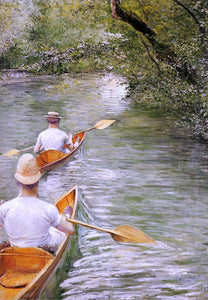  Gustave Caillebotte Perissoires (also known as The Canoes) - Art Print