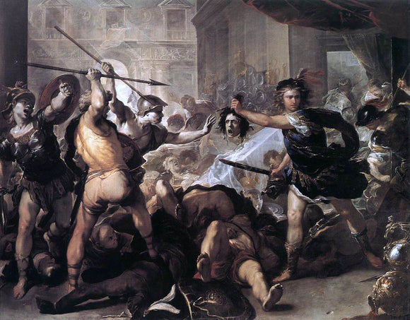 Luca Giordano Perseus Fighting Phineus and his Companions - Art Print