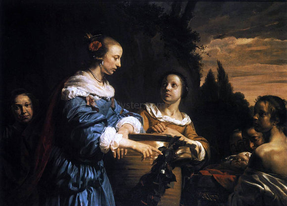  Jan De Bray Pharaoh's Daughter with Her Attendants and Moses in the Reed Basket - Art Print