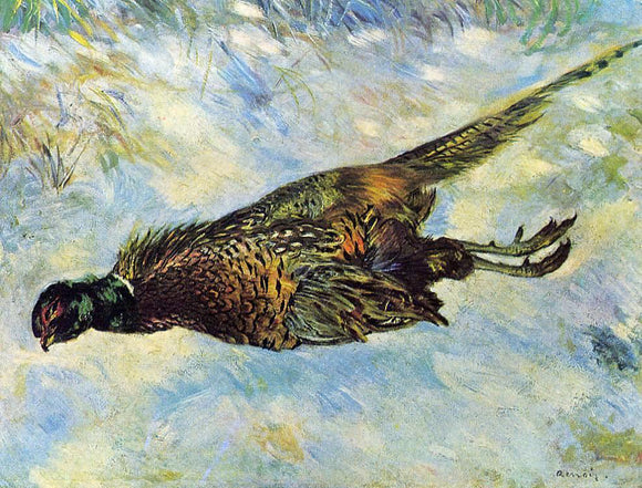  Pierre Auguste Renoir Pheasant in the Snow - Art Print