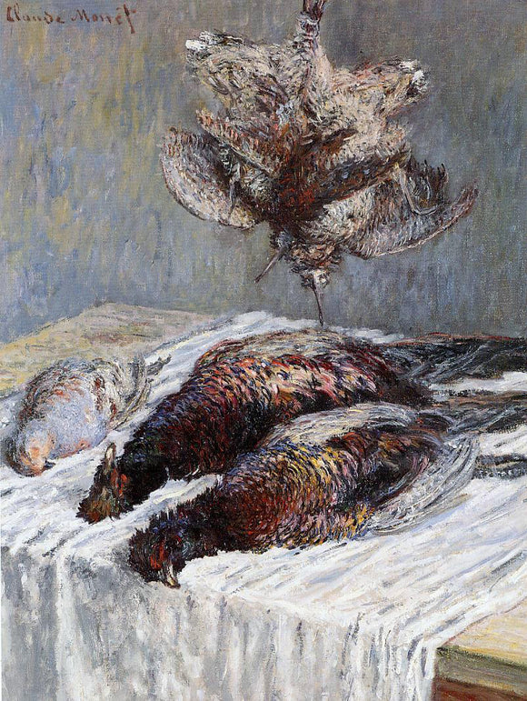  Claude Oscar Monet Pheasants, Woodcocks and Partridges - Art Print