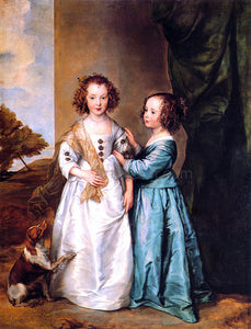  Sir Antony Van Dyck Philadelphia and Elizabeth Wharton - Art Print