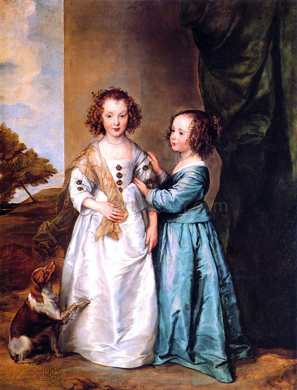  Sir Antony Van Dyck Philadelphia and Elizabeth Wharton - Art Print