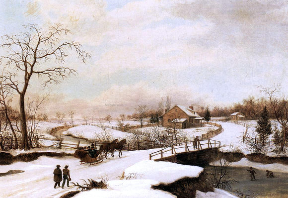  Thomas Birch Philadelphia Winter Landscape - Art Print