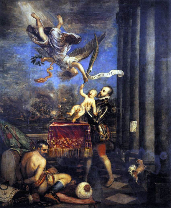  Titian Philip II Offering Don Fernando to Victory - Art Print