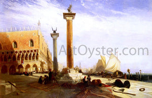  William James Muller Piazetta And The Doge's Palace, Venice - Art Print