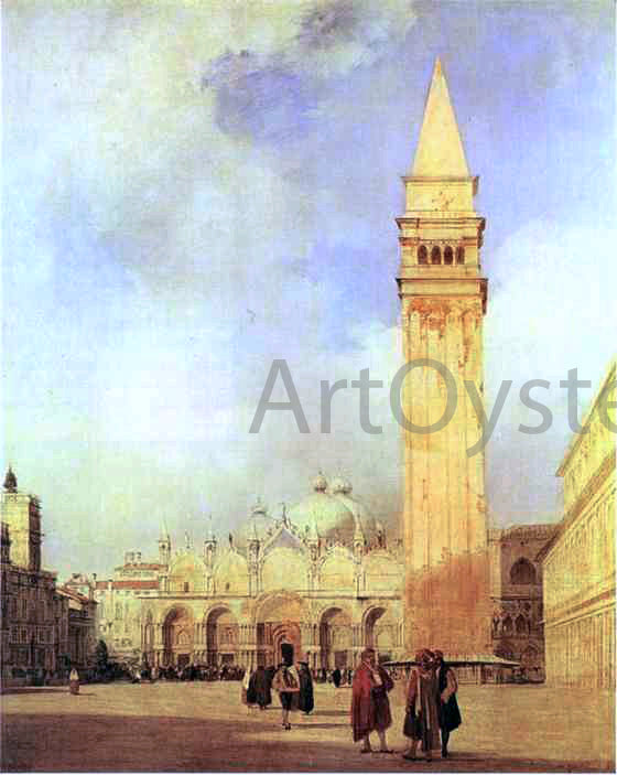  Richard Parkes Bonington Piazza San Marco, Venice - Art Print