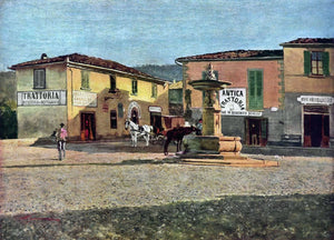  Telemaco Signorini Piazzetta a Settignano - Art Print