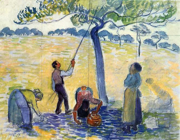  Camille Pissarro Picking Apples - Art Print