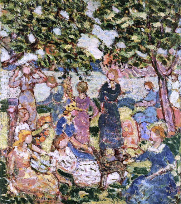  Maurice Prendergast Picnic by the Inlet - Art Print