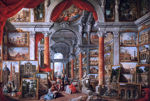  Giovanni Paolo Pannini Picture Gallery with Views of Modern Rome - Art Print