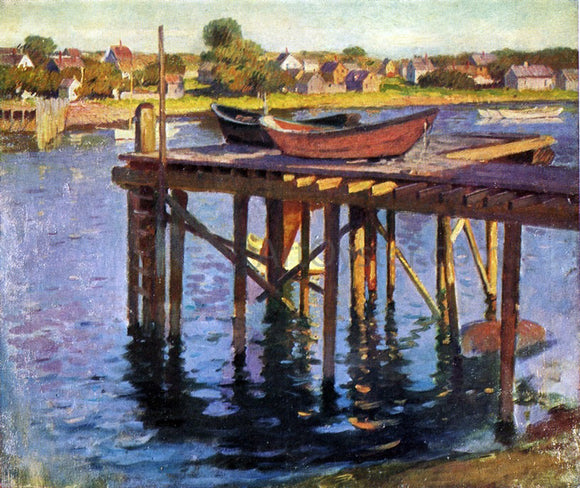  Frank Duveneck A Pier at Gloucester - Art Print