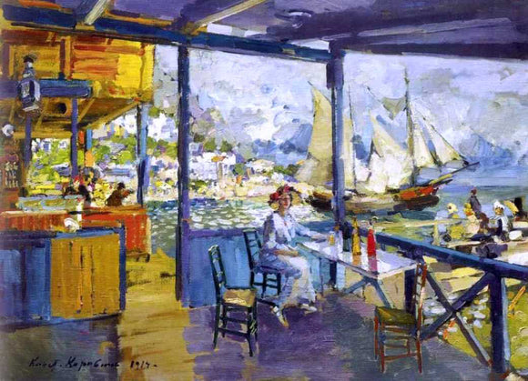  Constantin Alexeevich Korovin Pier in Gurzuf - Art Print