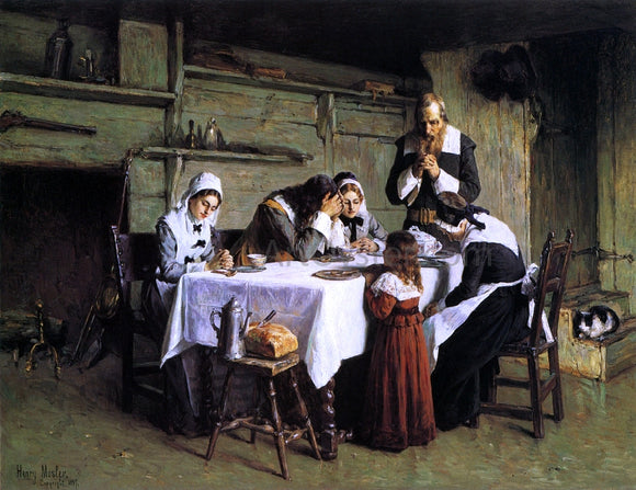  Henry Mosler Pilgrims' Grace - Art Print