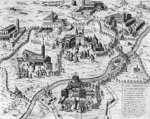  Antonio Lafreri Pilgrims Visiting the Seven Churches of Rome during the Holy Year of 1575 - Art Print