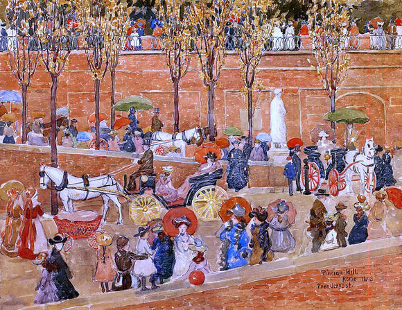  Maurice Prendergast Pincian Hill, Rome (also known as Afternoon, Pincian Hill) - Art Print