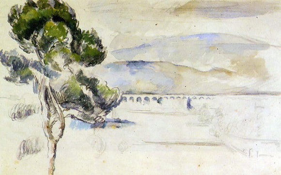  Paul Cezanne Pine Tree in the Arc Valley - Art Print