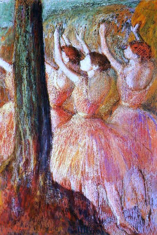  Edgar Degas Pink Dancers - Art Print